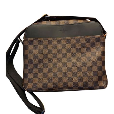 louis vuitton sacoche homme canva brown|louis vuitton briefcase.